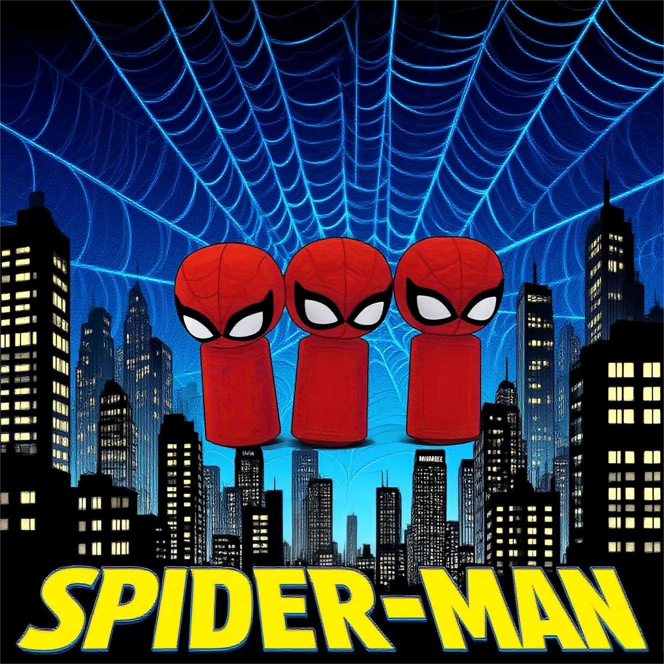 Marvel Spider-Man Pen Topper Set – 3-Piece Rubber Shock-Absorbing Pen Caps, 18 g Secondary image