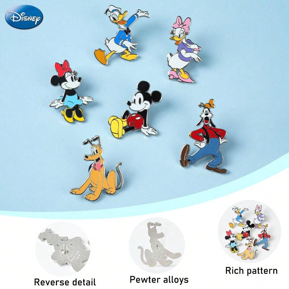 Disney Mickey Maus Emaille-Pin-Brosche – Niedlicher Cartoon-Anstecker für Taschen, Hüte und Kleidung Zweitbild