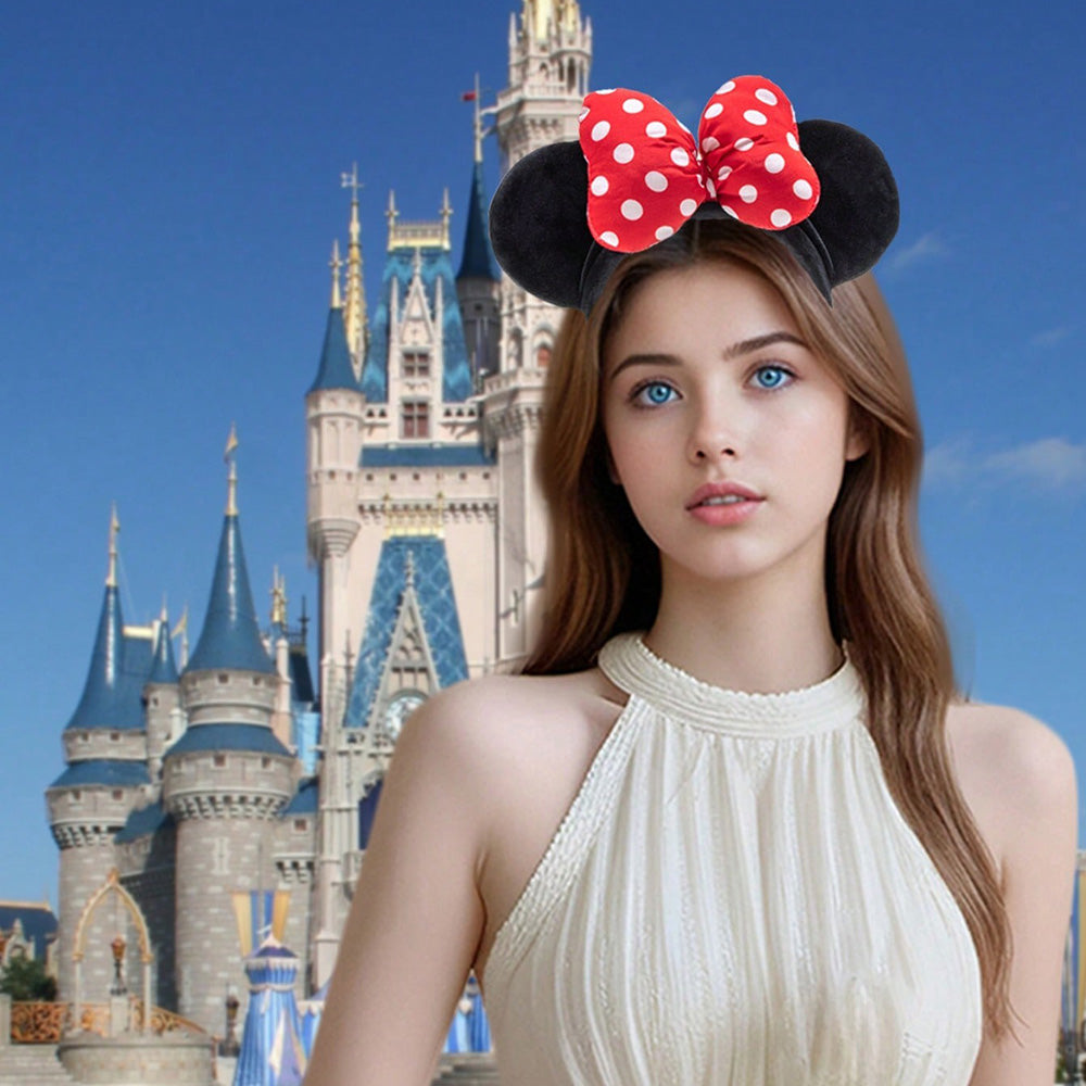 Disney Mickey Mouse Ears Headband - Minnie & Mickey Cartoon Hair Accessory for Parties & Costumes Secondary image